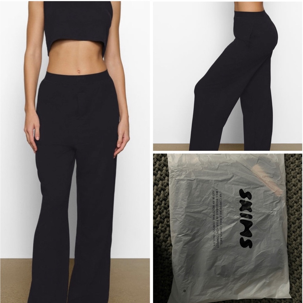 BRAND NEW SKIMS BOYFRIEND LOOSE PANTS(onyx)